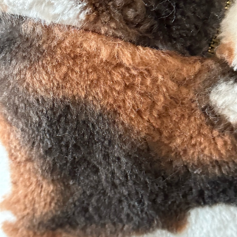 Cowprint pullover Sherpa 1/4 Zip Size Small Southern Fried Chics - Picture 3 of 8
